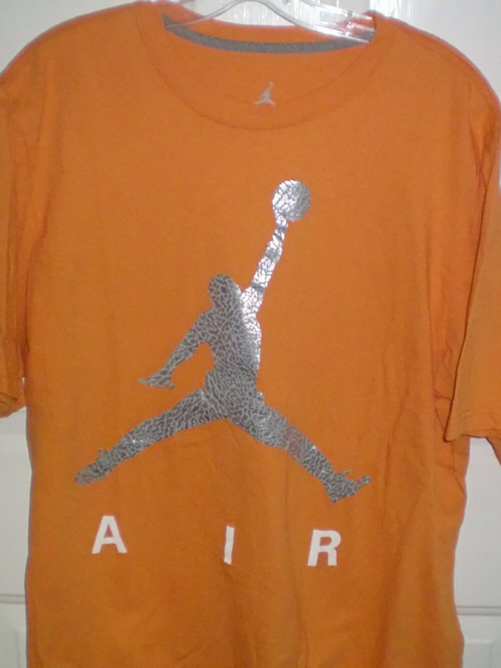 Air Jordan Metallic Silver Jumpman T shirt Size XL